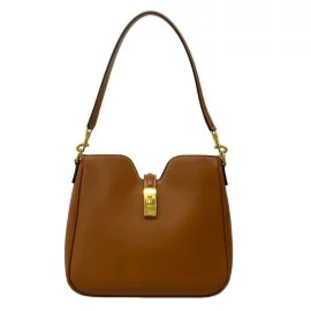 Celine Camille Seize Soft Bag Shoulder Tan Brown